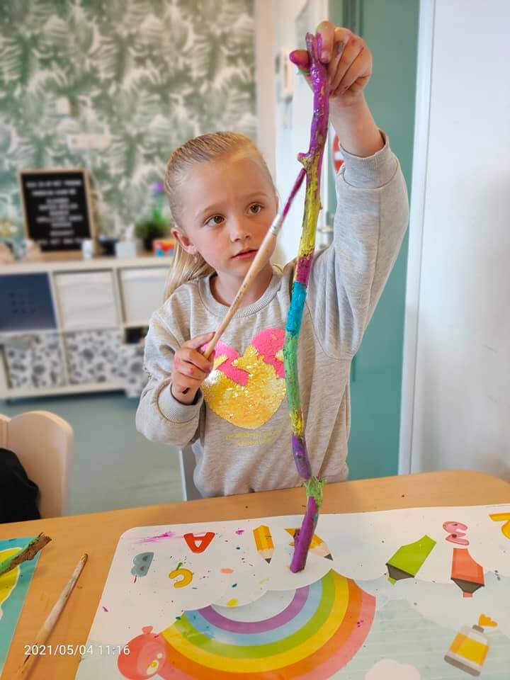 Verven op de bso bij Zo op het Podium